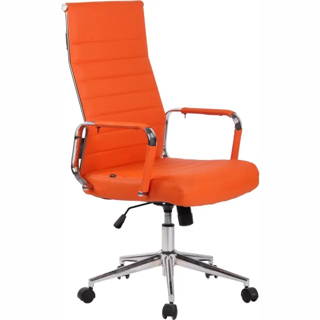 CLP Columbus Bureaustoel - Ergonomisch - Voor volwassenen - Kunstleer - oranje