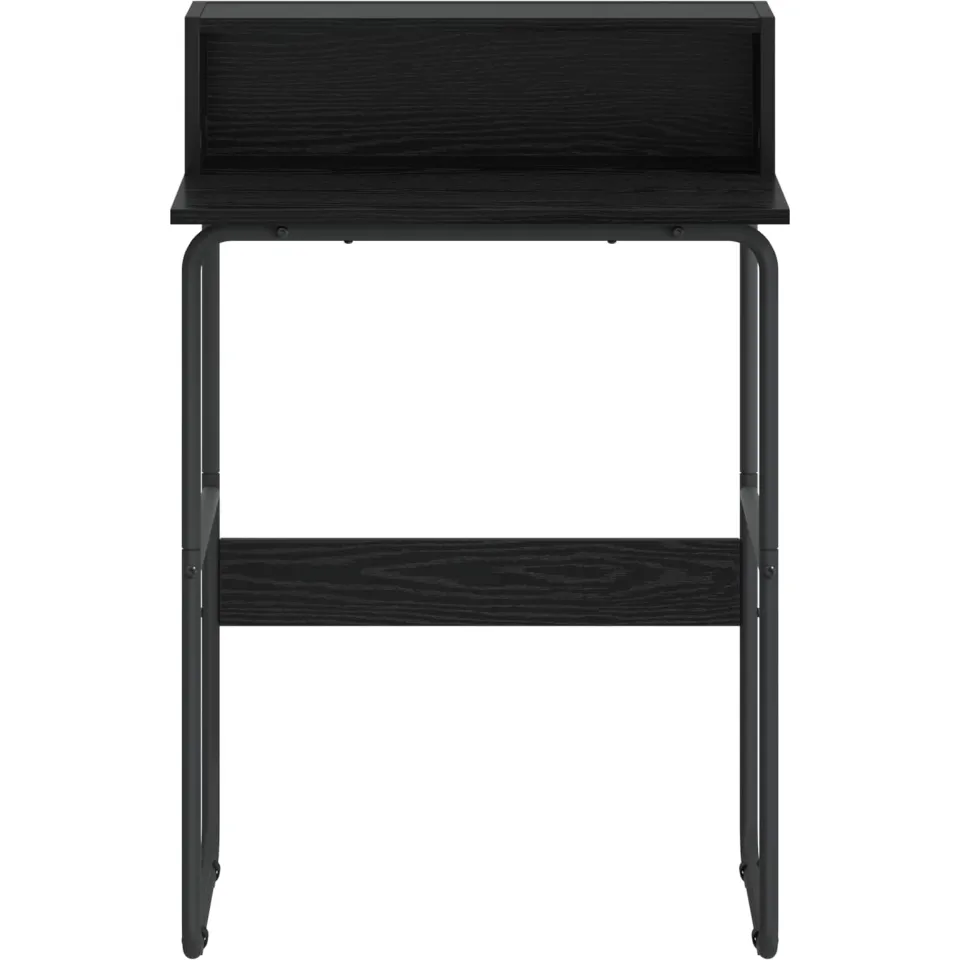 vidaXL Bureau met opbergruimte Zwart eiken 60 x 50 x 91 cm