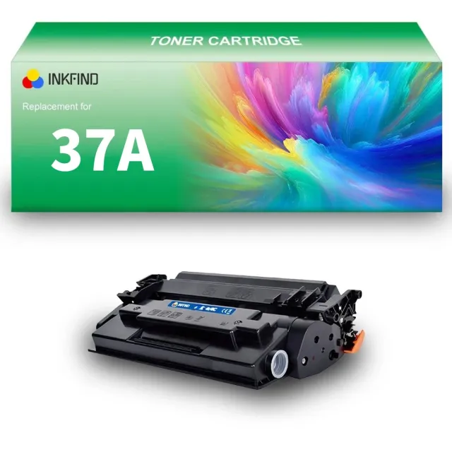 INKFIND 37A (CF237A) Tonercartridge compatibel met HP 37A CF237A - 1-pack Zwart Zwart x 1