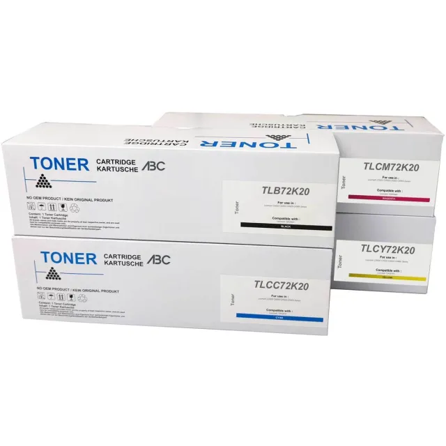 ABC huismerk set 4x toner XXL geschikt voor Lexmark CS820 CX820 CX825 CX860 Set 4 kleuren