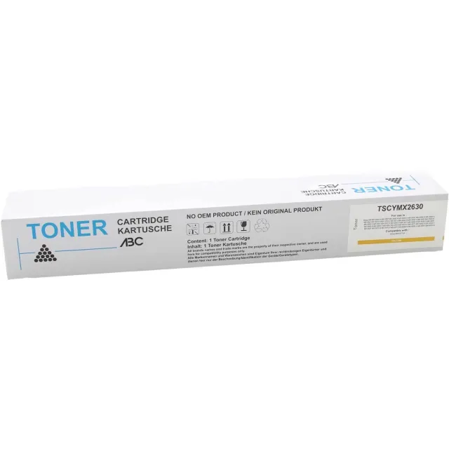ABC huismerk Toner geel geschikt voor Sharp MX61GTYA MX-2630N MX-2651 MX-3050 MX-3051 MX-3060 MX-3061 MX-3070