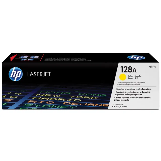 Hp toner 128A, 1 300 pagina's, OEM CE322A, geel