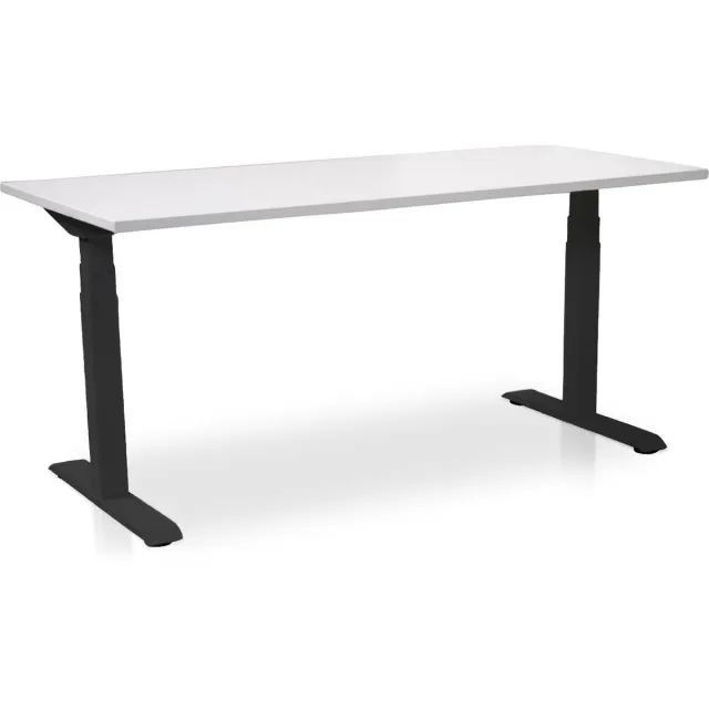 Multi Ratio Zit-sta bureau elektrisch verstelbaar - MRC PRO-L 2.0 NEN-EN 527 | 120 x 80 cm | frame zwart - blad wit | memory functie met 4 standen | 150kg draagvermogen Zwart frame