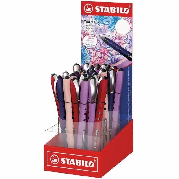 Stabilo Rollerpen STABILO Worker+ Wildflower medium assorti