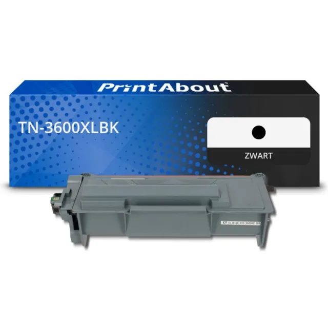 PrintAbout huismerk Toner TN-3600XLBK Zwart Hoge capaciteit geschikt voor Brother
