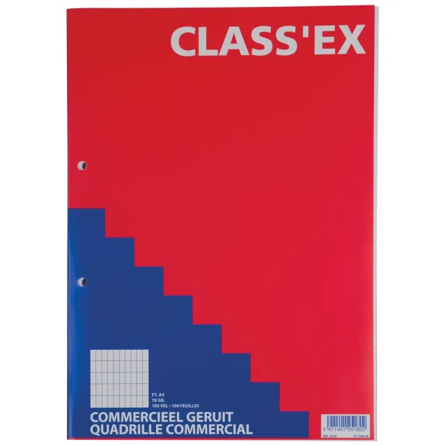 Classex Class'ex cursusblok, commercieel geruit, blok van 100 vel