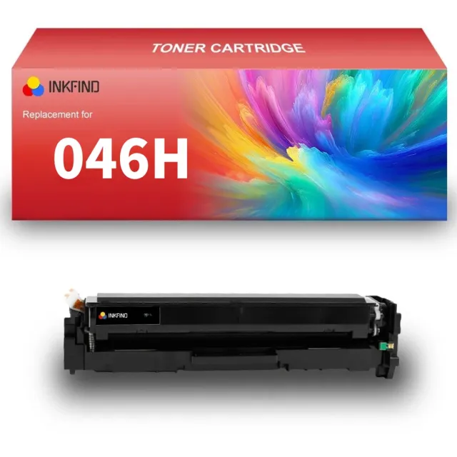 INKFIND 046H tonercartridge Zwart compatibel met Canon 046H Black Zwart Canon 046 Black Zwart toner cartridge -1-pack Zwart Zwart x 1