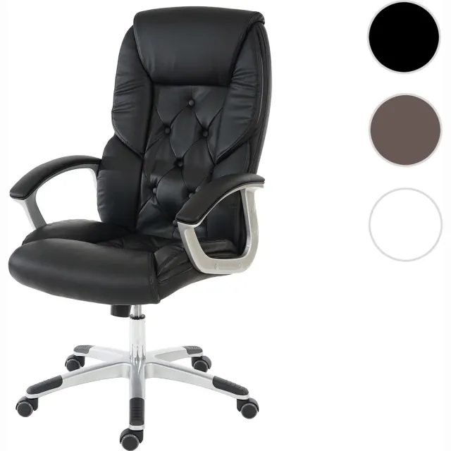 Cosmo Casa Ergonomische Bureaustoel - Stijlvol Design - Modern - Comfort en Stabiliteit - Verstevigd Onderstel - Zwart