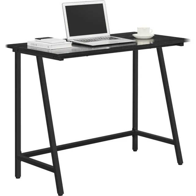 Acaza Bureau - Bureautafel - Zwart - 100 x 50 x 75 cm (B x D x H) - Desk - Computertafel - Laptoptafel - Computerbureau