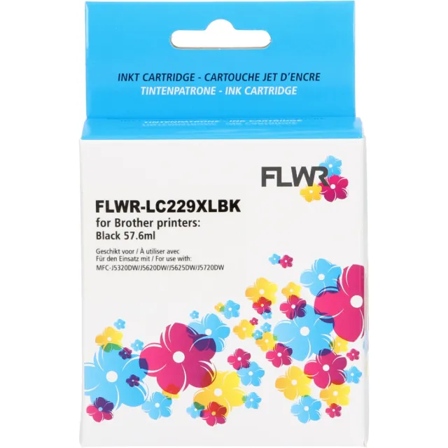FLWR Cartridges / Brother LC-229BK / zwart / Geschikt voor Brother