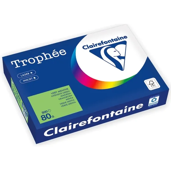 Trophee Kopieerpapier Trophée A4 80gr grasgroen 500 vel
