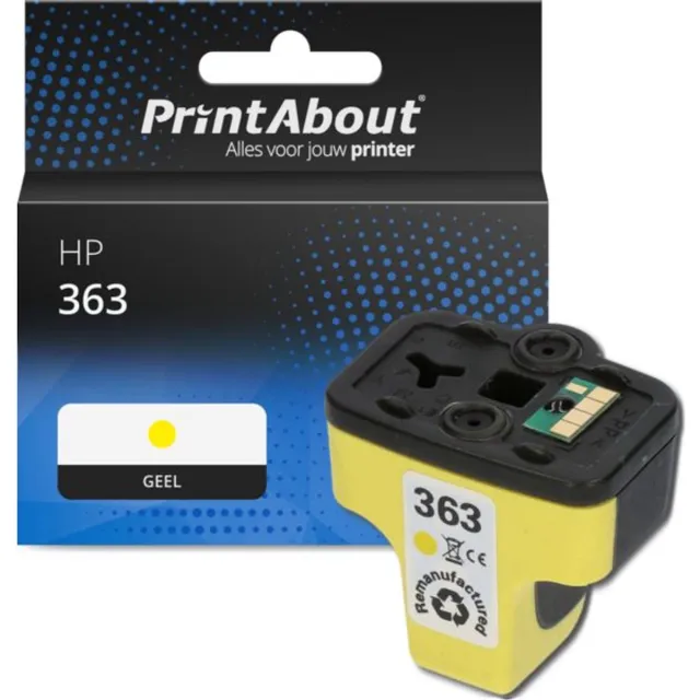 PrintAbout huismerk Inktcartridge 363 (C8773EE) Geel geschikt voor HP