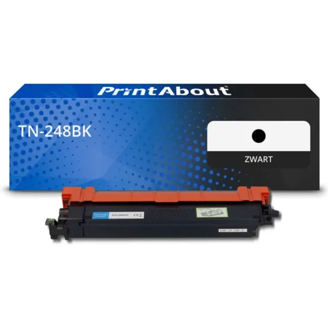 PrintAbout huismerk Toner TN-248BK Zwart geschikt voor Brother