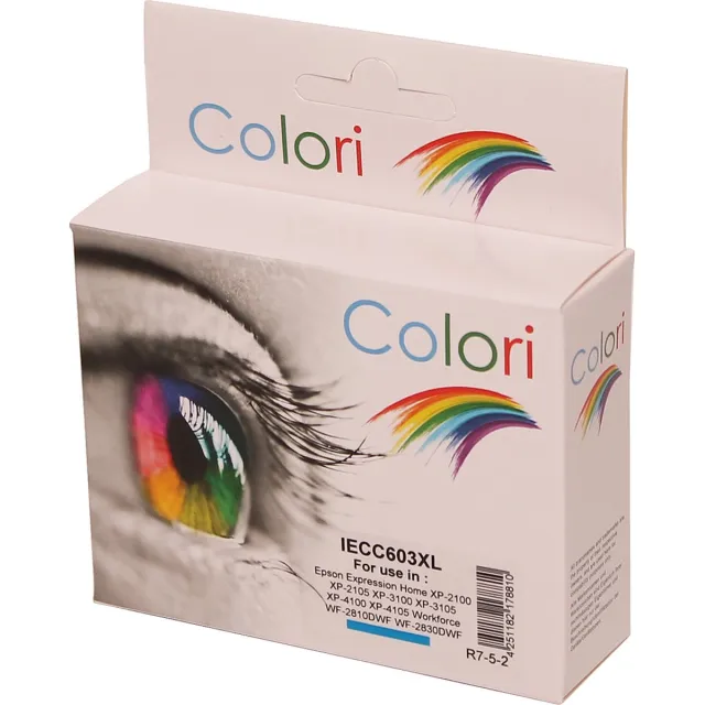 Colori huismerk inkt cartridge geschikt voor Epson 603XL cyan voor Epson Expression Home XP-2100 XP-2105 XP-3100 XP-3105 XP-4100 XP-4105 Workforce WF-2810DWF WF-2830DWF WF-2835DWF WF-2850DWF