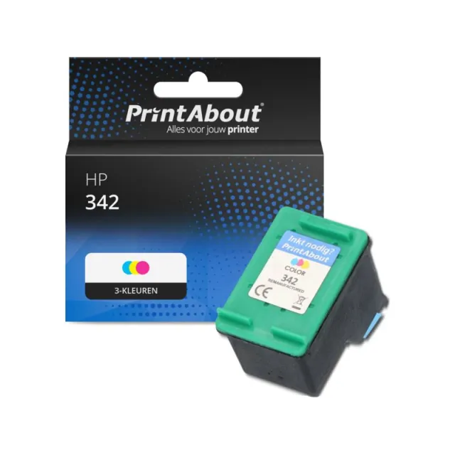 PrintAbout huismerk Inktcartridge 342 (C9361EE) 3-kleuren Geschikt voor HP