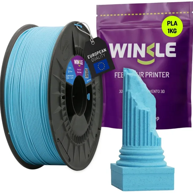 Winkle PLA HD Texture 3D Filament - Filament voor 3D printer - Hoge Nauwkeurigheid - Blauw - Ø 1,75 mm - 1 kg