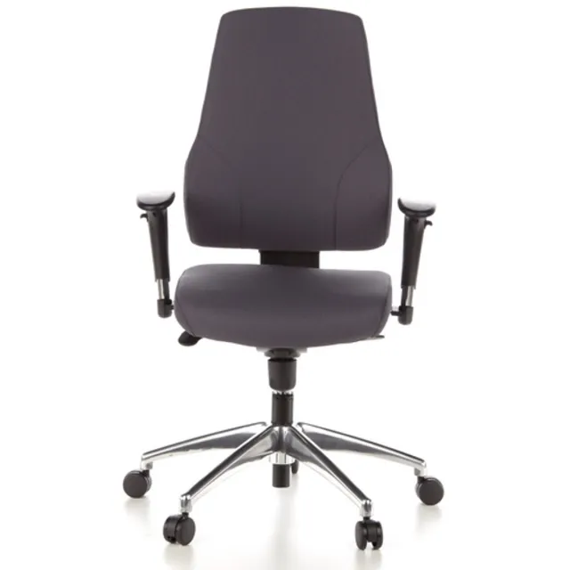 hjh office Bureaustoel - Verstelbare Armleuning - Stof - Antraciet - Ergonomisch