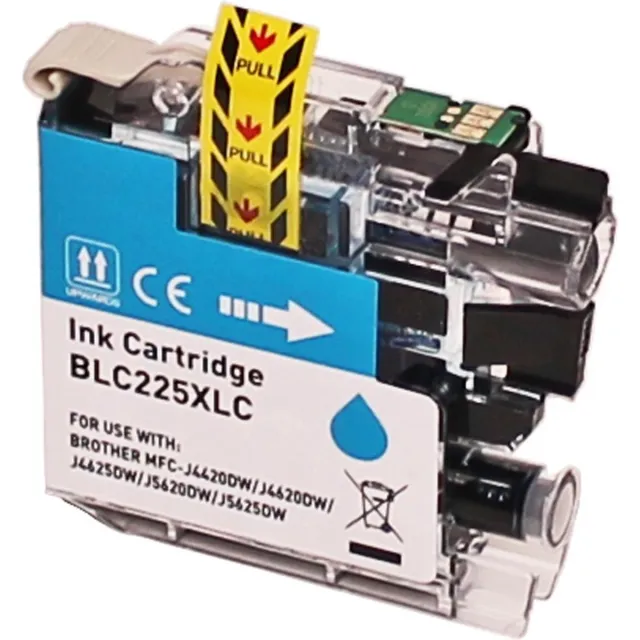 ABC huismerk inkt cartridge geschikt voor Brother LC-225XL cyan voor Brother DCP-J4120DW MFC-J4420DW MFC-J4425DW MFC-J4620DW MFC-J4625DW MFC-J5320DW MFC-J5600 MFC-J5620DW MFC-J5625DW MFC-J5720DW