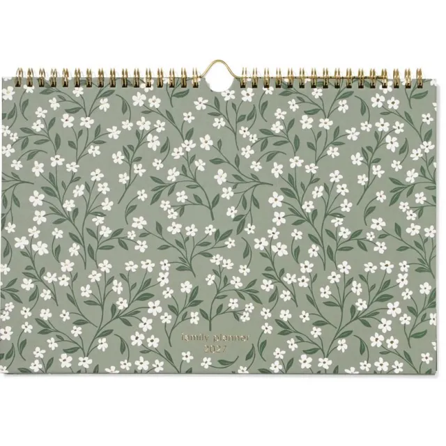 HEMA Familieplanner 2027 31x21cm bloemen (groen)