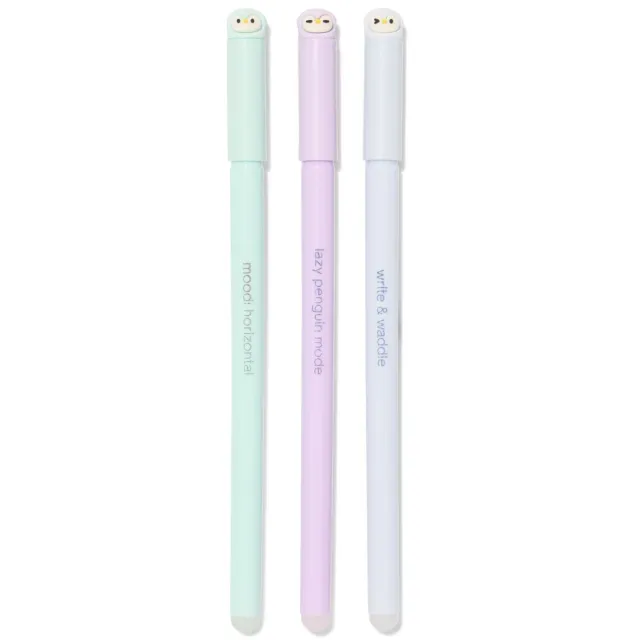 HEMA Uitgumbare gelpennen pinguïn - 3 stuks (multicolor)