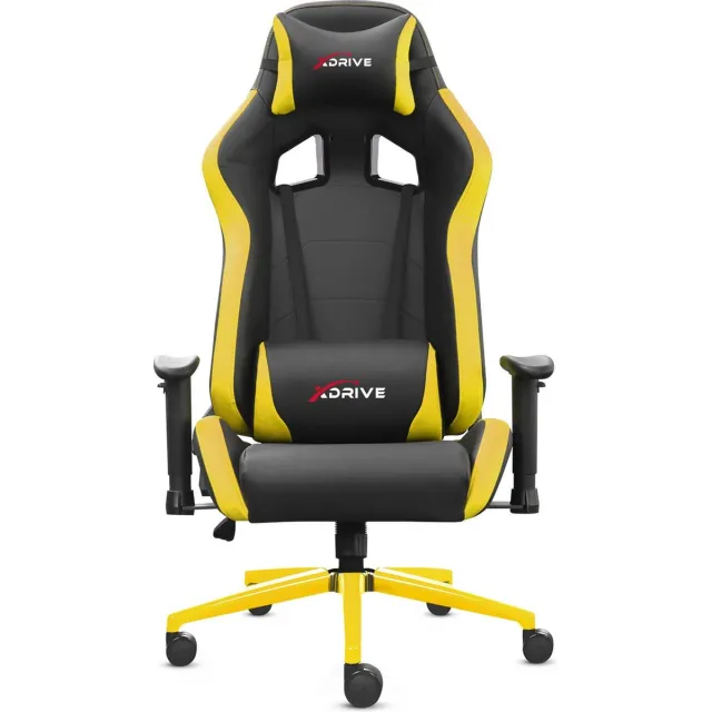 x drive X-Drive Professional Gaming Chair – Professioneel Gaming Stoel - Bureaustoel - Zwart / Geel Geel-15'LI