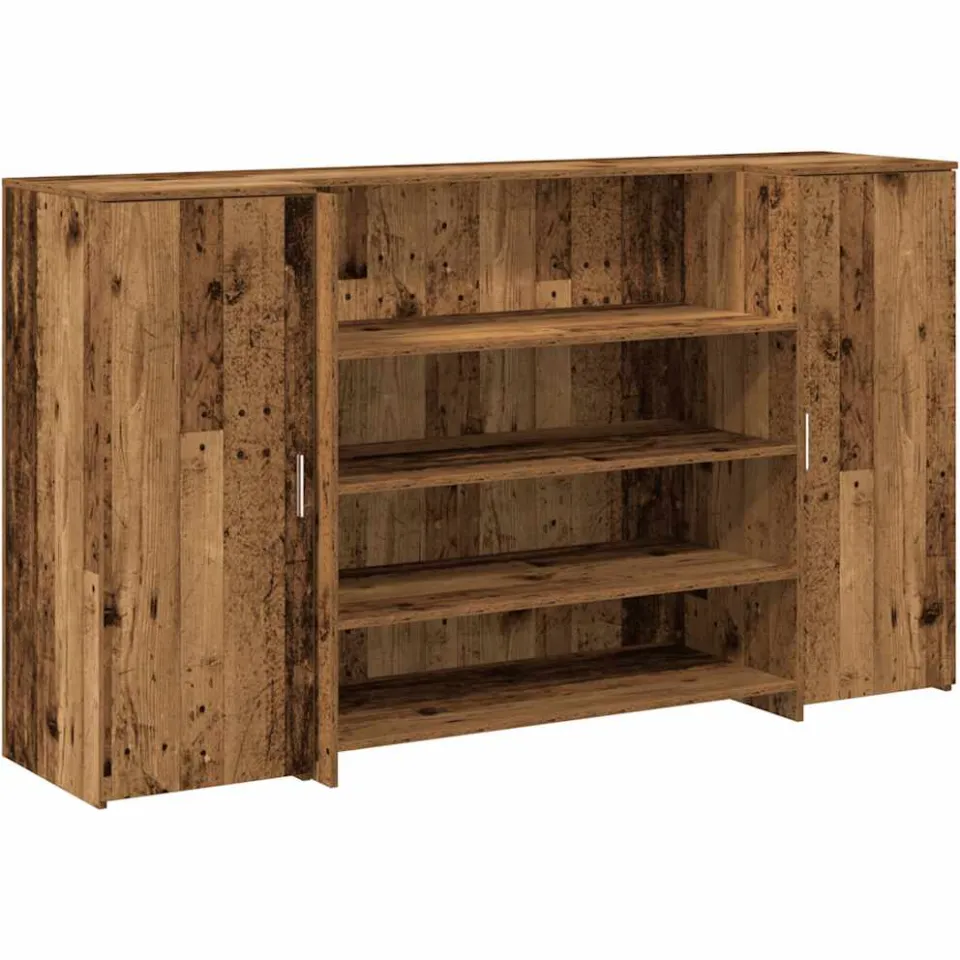 vidaXL Receptiebalie 180x50x103,5 cm bewerkt hout oud houtkleurig bruin, foto 3