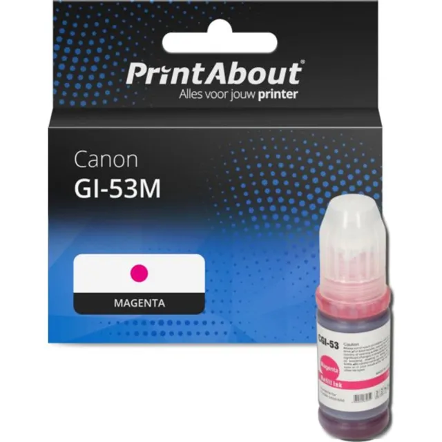 PrintAbout huismerk Inktcartridge GI-53M Magenta geschikt voor Canon