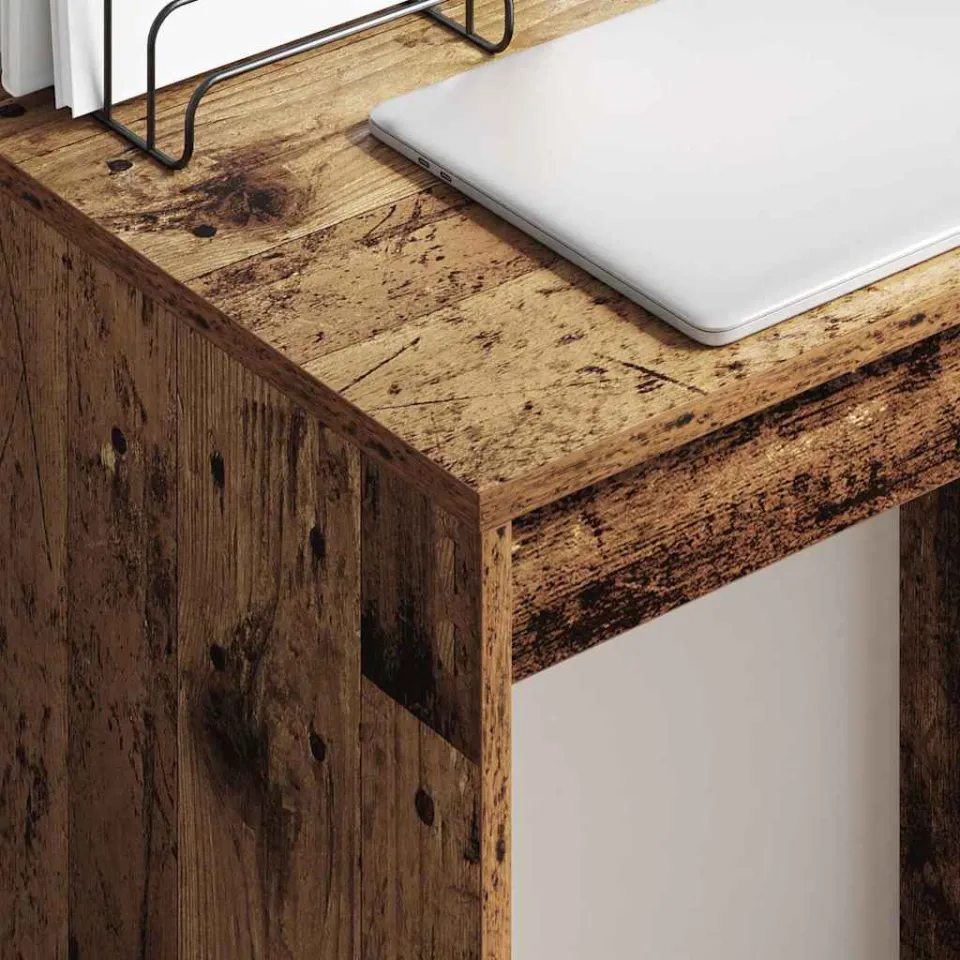 vidaXL Bureau Oudhout 60 x 40 x 76 cm bruin, foto 4