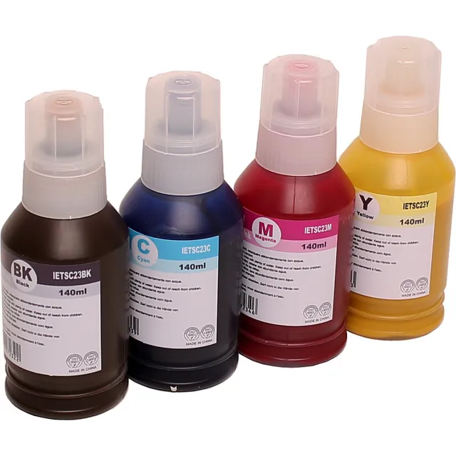 ABC huismerk set 4x navul flesje inkt geschikt voor Epson SC23 voor Surecolor SC-F100 SC-F500 SC-F501 Set 4 kleuren