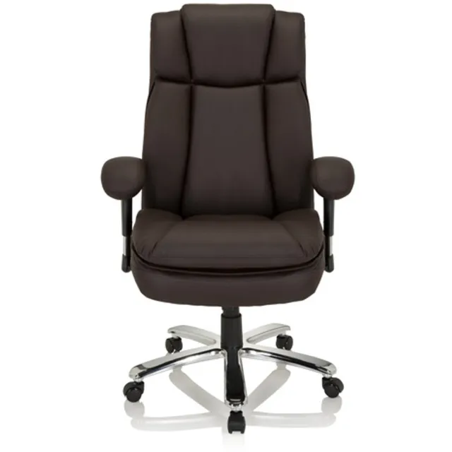 hjh office Zware bureaustoel / Bureaustoel BUILDER XXL I Kunstleder donkerbruin hjh OFFICE
