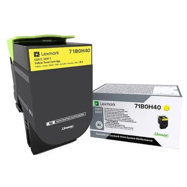Lexmark 71B0H40 tonercartridge 1 stuk(s) Origineel Geel