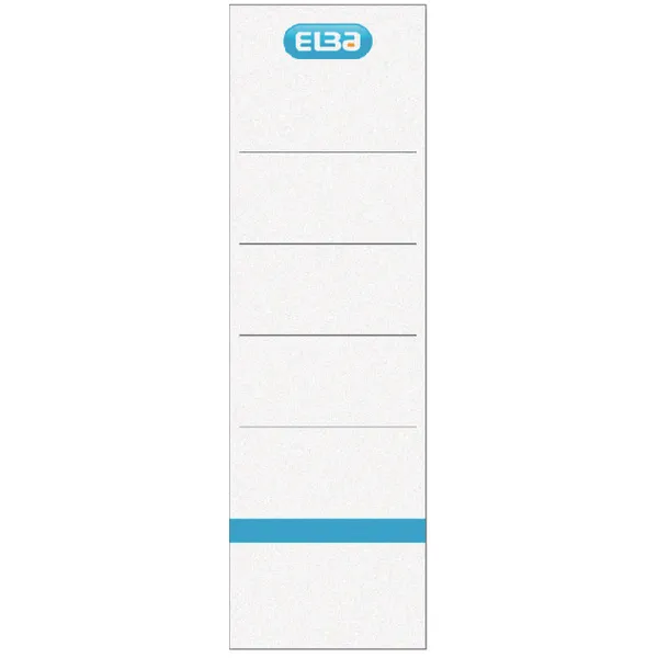 Elba Rugetiket Elba breed 59x190mm zelfklevend wit/blauw 10 stuks