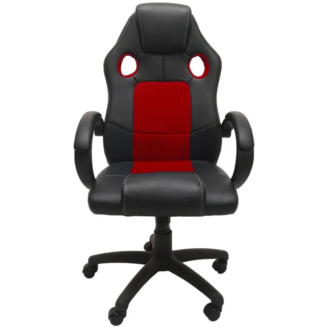 Topeshop FOTEL ENZO CZER-CZAR bureau- en computerstoel Gecapitonneerde zitting Gecapitonneerde rugleuning Rood