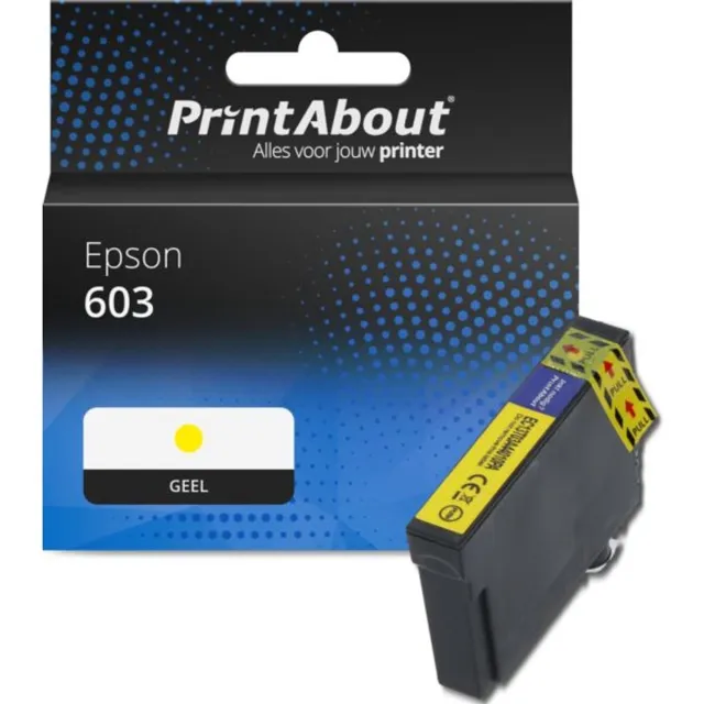 PrintAbout Huismerk Epson 603 (C13T03U44010) Inktcartridge Geel