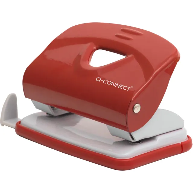 Q-CONNECT Light Duty perforator, metaal, 20 blad, rood