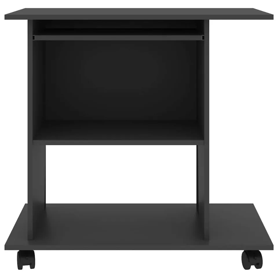 vidaXL Computerbureau 80x50x75 cm spaanplaat grijs