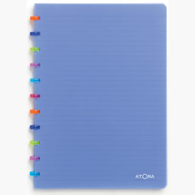 Atoma Tutti Frutti schrift, ft A4, 144 bladzijden, geruit 5 mm, transparant blauw