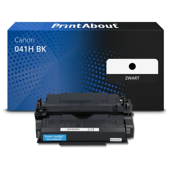 PrintAbout huismerk Toner 041H BK Zwart Hoge capaciteit Geschikt voor Canon