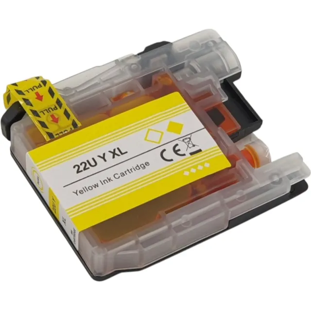 KATRIZ huismerk inkt voor Brother LC22U Geel |printer model DCP-J785 / MFC J 985 | 1stuks |met Chip | 15ml
