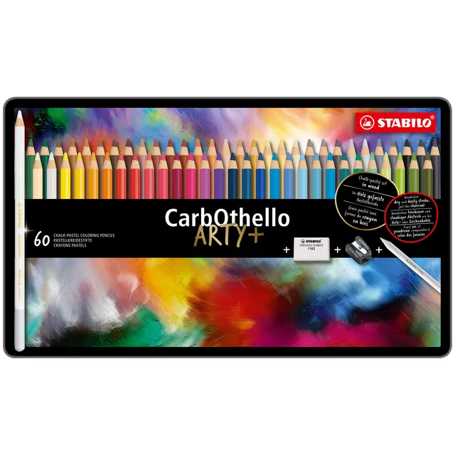 Stabilo Kleurpotloden STABILO CarbOthello kalkpastel assorti blik à 60 stuks