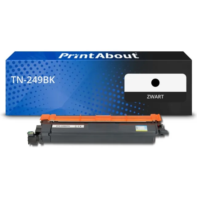 PrintAbout huismerk Toner TN-249BK Zwart geschikt voor Brother