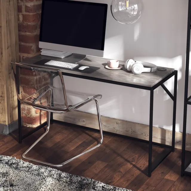 Notio Living Quincy-Bureau - Grijs Eikenlook