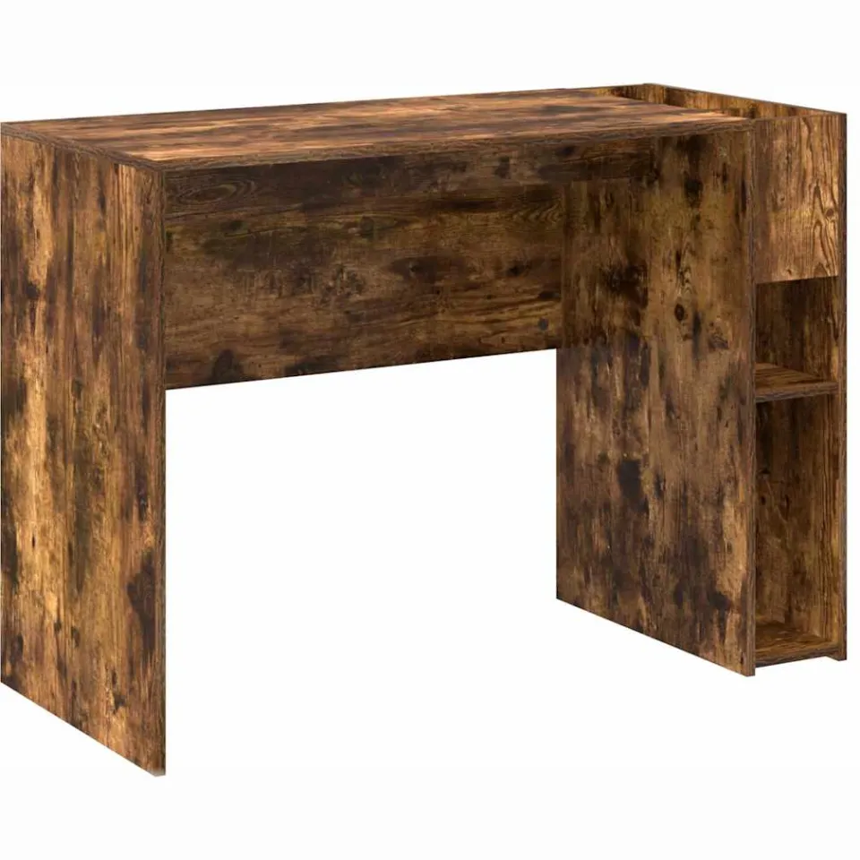 vidaXL Bureau Gerookt eiken Bewerkt hout 109 x 50 x 78 cm, foto 3