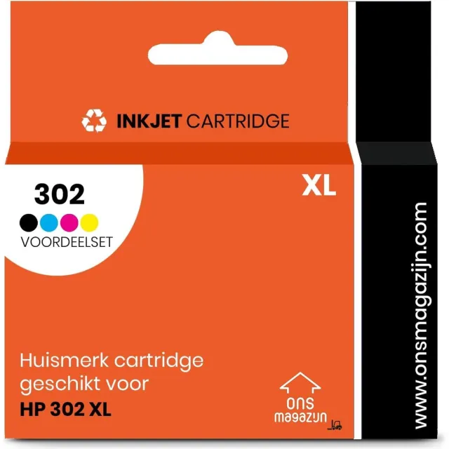 G&G HP 302 XL - Huismerk Inktcartridge - Zwart / Cyaan / Geel / Magenta Black , Tri-Color