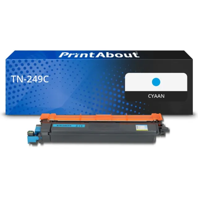 PrintAbout huismerk Toner TN-249C Cyaan Geschikt voor Brother