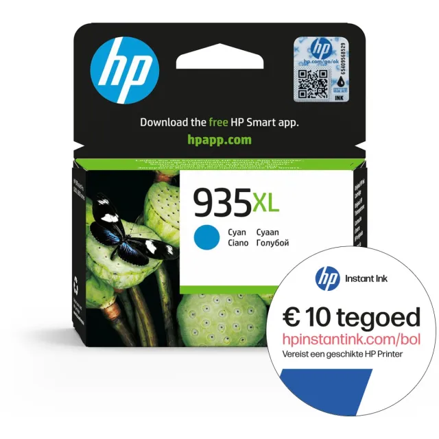 HP 935XL - Inktcartridge - Origineel - Hoge capaciteit - Cyaan + Instant Ink tegoed