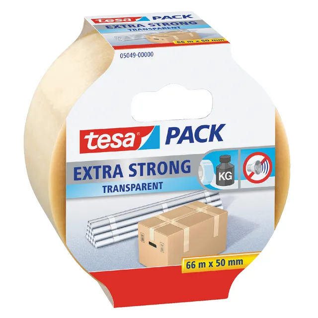 Tesa Verpakkingstape tesapack® Extra Strong 66mx50mm pvc transparant