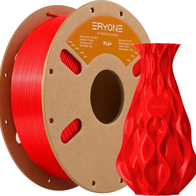 Eryone PLA+ Filament Rood – 1.75 mm – 1 kg – 3D Printer Filament – PLA Plus – Hoge Sterkte