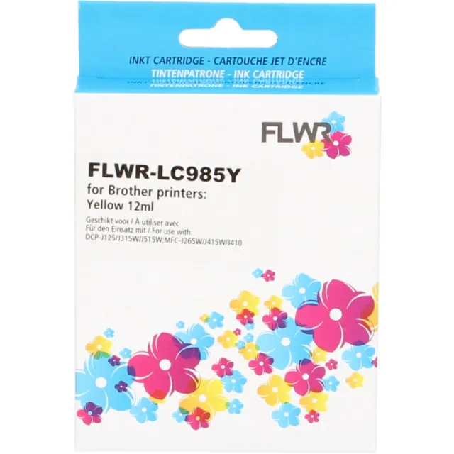 FLWR Cartridges / Brother LC-985Y / geel / Geschikt voor Brother
