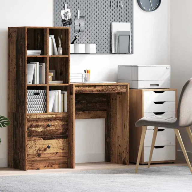 vidaXL Bureau Oudhout 60 x 40 x 76 cm bruin, foto 2